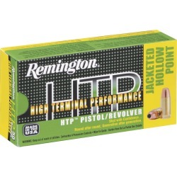 Remington HTP Jacket Hollow Point Handgun Ammo, .380 ACP, 88-gr, JHP