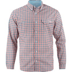 HUK Men's Tide Point Woven Plaid Long-Sleeve Shirt