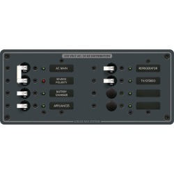 Blue Sea 230V AC Main + 6 Position Circuit Breaker Panel, Model 8512
