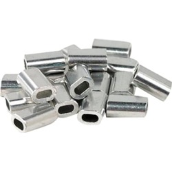 Sea Striker Billfisher Single Aluminum Crimping Sleeves, 300-lb, 2.0mm, 25-Pack