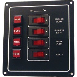 SeaSense 4-Gang Rocker Switch Panel