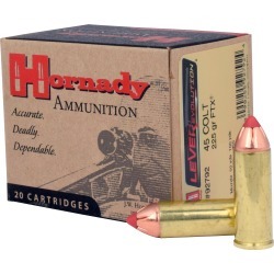 Hornady LEVERevolution Handgun Ammunition, .45 Colt, 225-gr, FTX