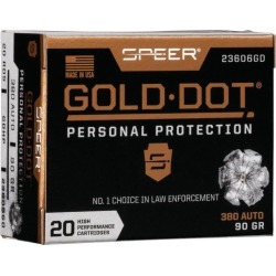 Speer Gold Dot Personal Protection Ammo, .380 ACP