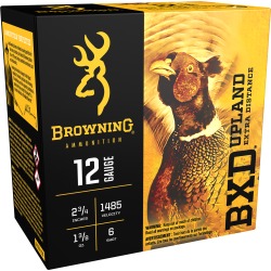 Browning BXD Upland Extra-Distance Shotshells, 12-ga, 2-3/4", 1-3/8 oz, #6