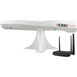 KING Falcon™ Directional Wi-Fi Antenna with KING Wi-Fi Router/Range Extender, White