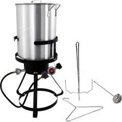 CHARD 30-Qt. Aluminum Turkey Fryer Package with Thermometer