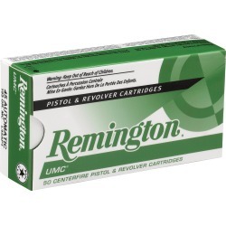 Remington UMC Handgun Ammunition, .45 ACP, 185-gr, FMJ, 50 Rounds