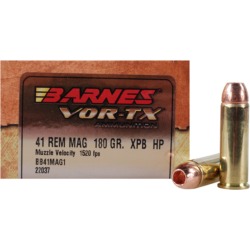 Barnes VOR-TX Handgun Ammo, .41 Rem Mag, 180-gr, XPB