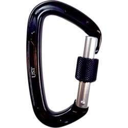 Ultimate Survival Technologies 10cm Locking Gear Carabiner, Black