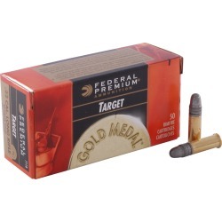 Federal Premium Gold Medal Target Rimfire Ammo, .22 LR, 40-gr, LRN