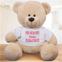 buy  Personalized Pink Hearts Kids Bear cheap online