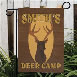 Deer Camp Personalized Garden Flag