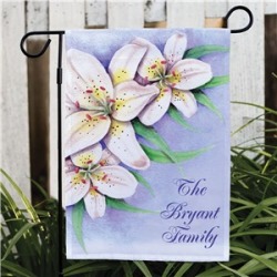 Lilies Personalized Garden Flag