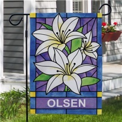 Personalized Lilies Garden Flag