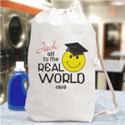 Off to the Real World Personalized Laundry Bag