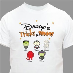 Tricks and Treats Character Personalized T-shirt
