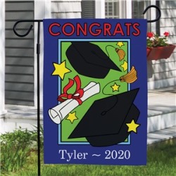 Personalized Grad Garden Flag