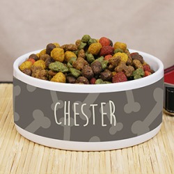 Personalized Dog Bone Pet Bowl