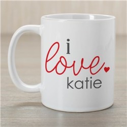 Personalized I Love You Coffee Mug