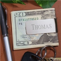 Elongated Silver money clip