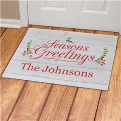 Personalized Seasons Greetings Doormat