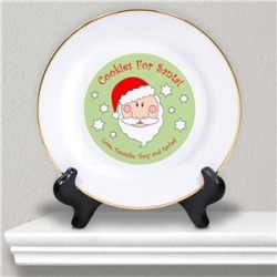 Personalized Cookies for Santa Ceramic Plate