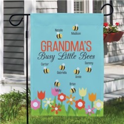 Personalized Busy Little Bees Garden Flag