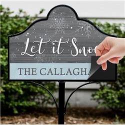 Let It Snow Magnetic Personalized Yard Sign