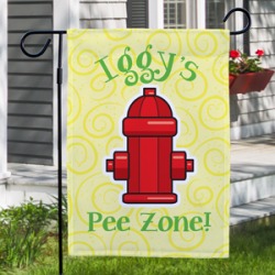 Personalized Pee Zone Garden Flag