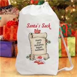 Personalized Santa's List Sack