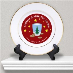 Cookies for Santa Personalized Plate