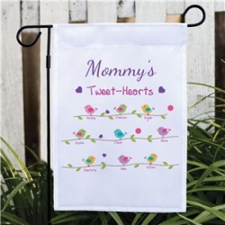 Personalized Tweet-Hearts Garden Flag