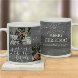 Personalized Let It Snow Photo Mug