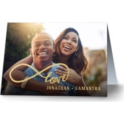 Personalized Infinity Valentine Photo Card