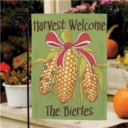 Personalized Fall Harvest Garden Flag