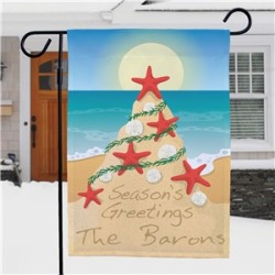 Personalized Tropical Christmas Garden Flag