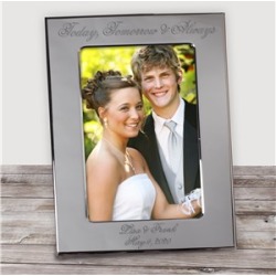 Engraved Today#44; Tomorrow Always Wedding Silver Picture Frame