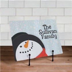 Personalized Snowman Cutting Board