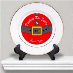 Santa's Belly Personalized Cookies for Santa Plate