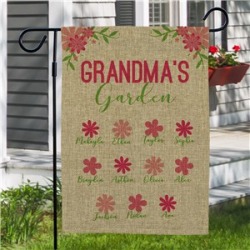 Grandma's Garden Personalized Garden Flag