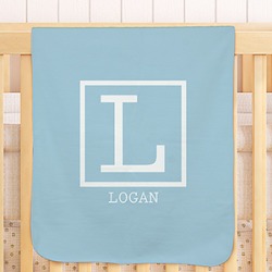 Single Initial Personalized Baby Blanket
