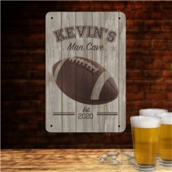 Personalized Football Man Cave Sign