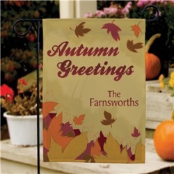 Personalized Autumn Garden Flag