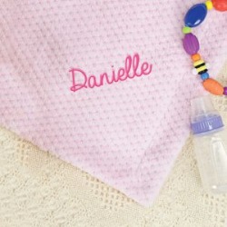 Personalized Pink Baby Blanket