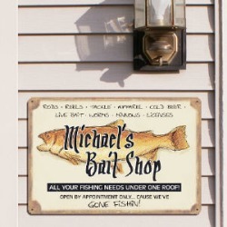 Personalized Bait Shop Sign