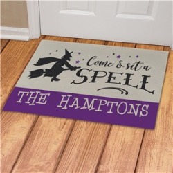 Personalized Come and Sit A Spell Doormat