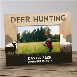 Deer Hunting Wood Personalized Picture Frame