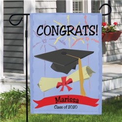 Graduation Congrats Personalized Garden Flag