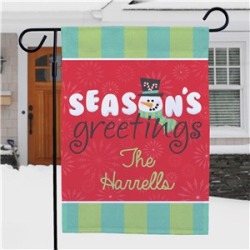 Personalized Winter Garden Flag