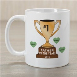 Personalized Number One Trophy Mug